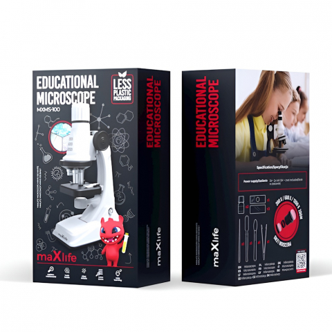 Microscop Maxlife 200x-1200x, MXMS-100, Alb [4]