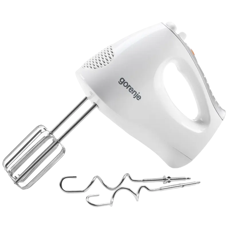 Mixere - Mixer Gorenje M450W
Putere:  450 W
Materialul carcasei:  Plastic 
Trepte de viteze:  5 
Numărul duze incluse:  4 
Mod turbo:  Da