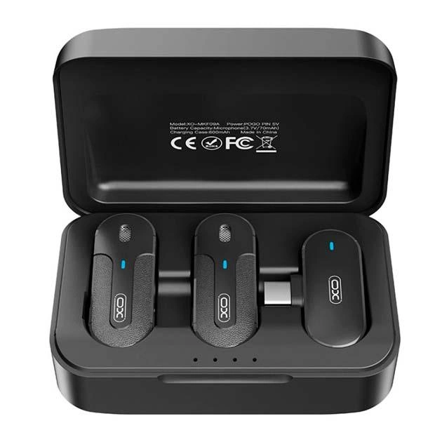 MKF09A  Type-C with Charging Compartment One Tow Two Low Latency Wireless Lavalier Microphone [3]