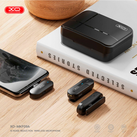 MKF09A  Type-C with Charging Compartment One Tow Two Low Latency Wireless Lavalier Microphone [2]