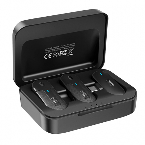 MKF09A  Type-C with Charging Compartment One Tow Two Low Latency Wireless Lavalier Microphone [1]