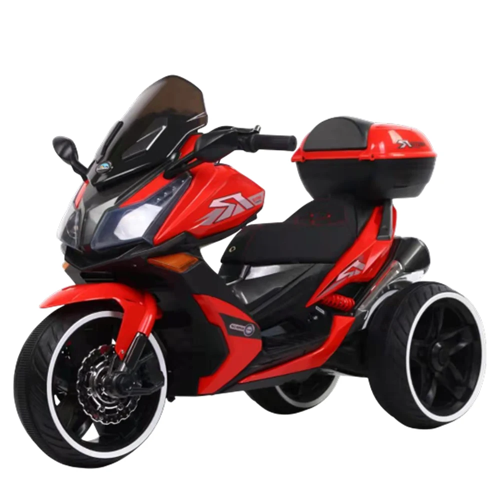 Jucării - Motocicletă Electrică pentru Copii Caider 12V Roșie cu Walkie-Talkie – Aventură Reală de Poliție