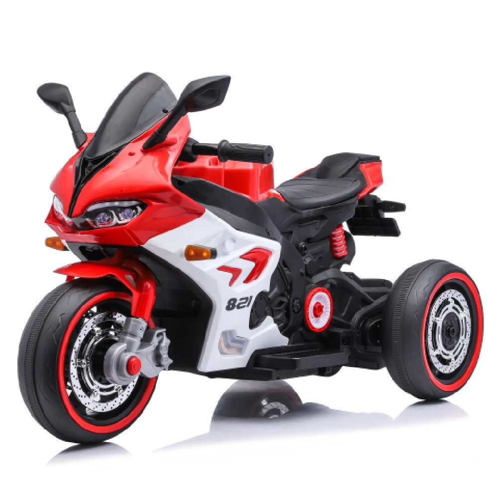 Trotinete - Motocicletă electrică pentru copii Caider 822 roșie – distracție intensă, 2 motoare și autonomie bună pentru micii aventurieri!