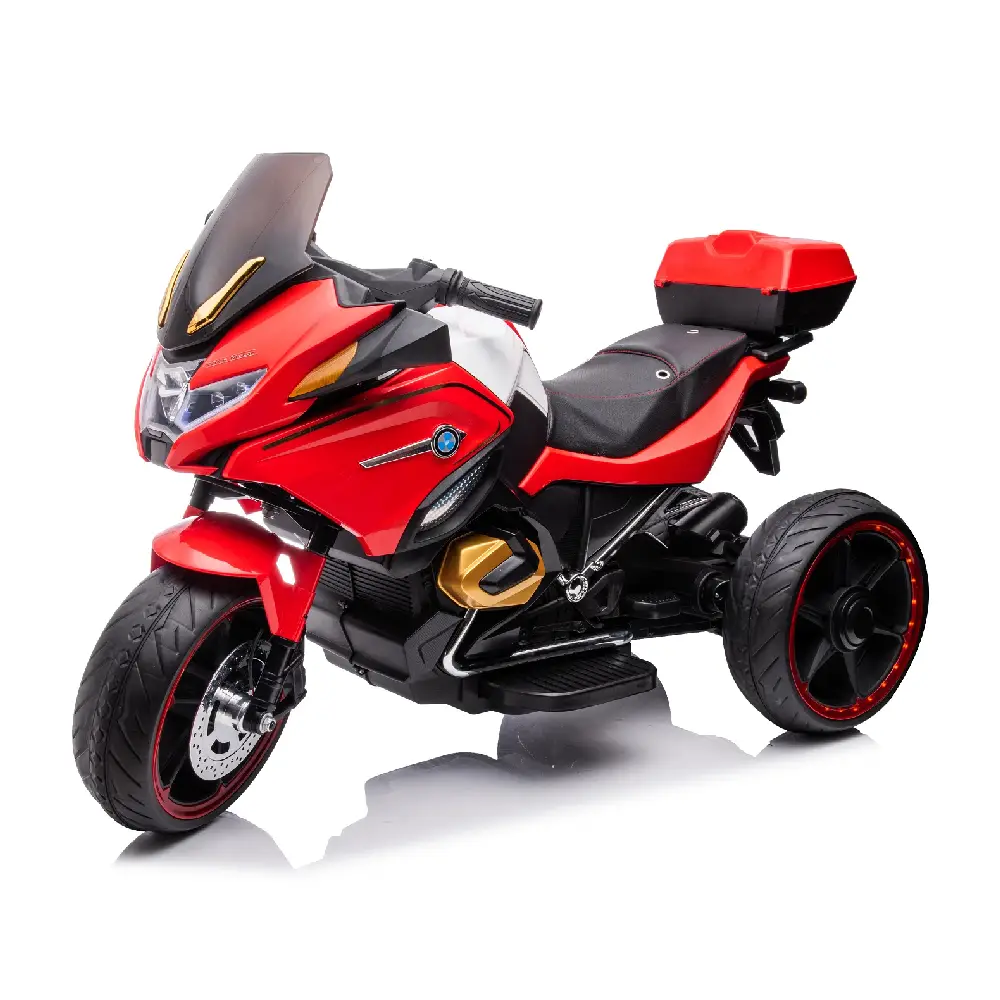 Trotinete - Motocicletă electrică pentru copii Caider RT1698 / 2 roșie – putere mai mare, design sportiv și distracție maximă cu 2 motoare de 45 W!