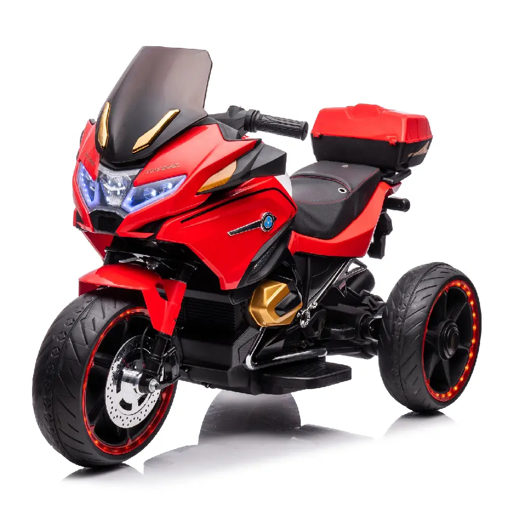 Motocicletă electrică pentru copii Caider RT1698 / 2 roșie – putere mai mare, design sportiv și distracție maximă cu 2 motoare de 45 W! [1]