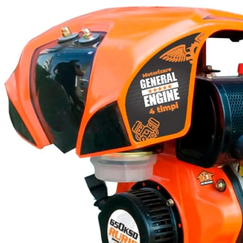 Motocultor pe motorină Ruris 650KSD + Freză (6 CP, Motor General Engine, Carcasă Fontă Nodulară) [2]