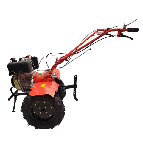 Motocultor pe motorină TECHNOWORKER 135 D + Freză (10 CP, Motor KAMA 186 FE, Transmisie din Fontă) [1]