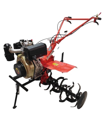 Motocultoare - Motocultor pe motorină TECHNOWORKER 135 D + Freză (10 CP, Motor KAMA 186 FE, Transmisie din Fontă)
