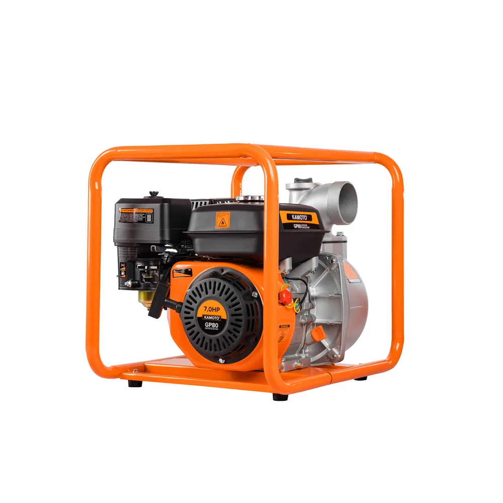 Motopompe - Motopompă pe benzină KAMOTO GP80 (7.0 CP, 80 mm / 3", 55 m³/h, H 30m)