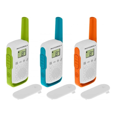 Stații radio - Набор раций Motorola Talkabout T42 Triple Pack – 16 каналов, дальность 4 км + компактный дизайн для приключений на природе!