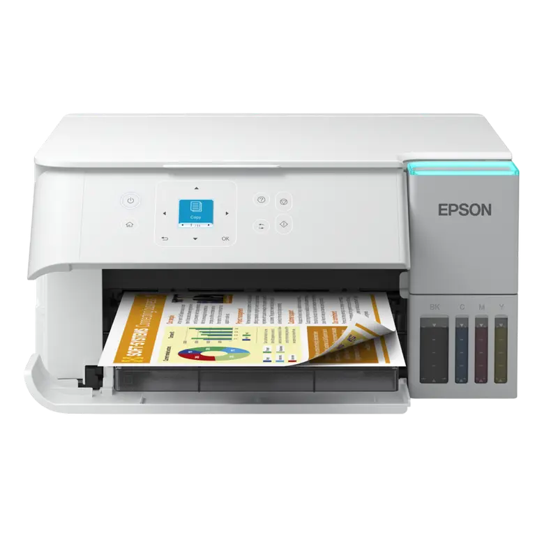 Imprimante Multifuncționale - Multifuncțională CISS Epson EcoTank L4367 Color A4 (Print, Scan, Copy, Wi-Fi Direct, Duplex, LCD 3.7 cm, Alb)