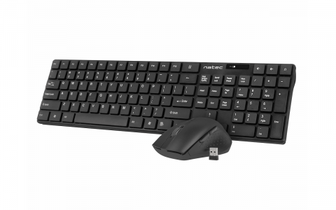 Office - Natec Wireless Combo Keyboard+Mouse Stingray, Black
