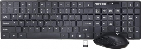 Natec Wireless Combo Keyboard+Mouse Stingray, Black [1]