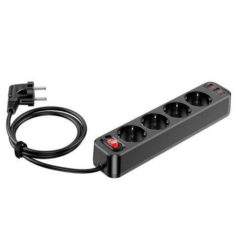 Echipamente de retea - NS1 Aura 4-bit extension cable socket(including 1C2A PD20W fast charge)(EU/GER)
