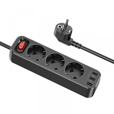 Echipamente de retea - NS2 3-position extension cord socket(including 3*USB output)(EU/GER)