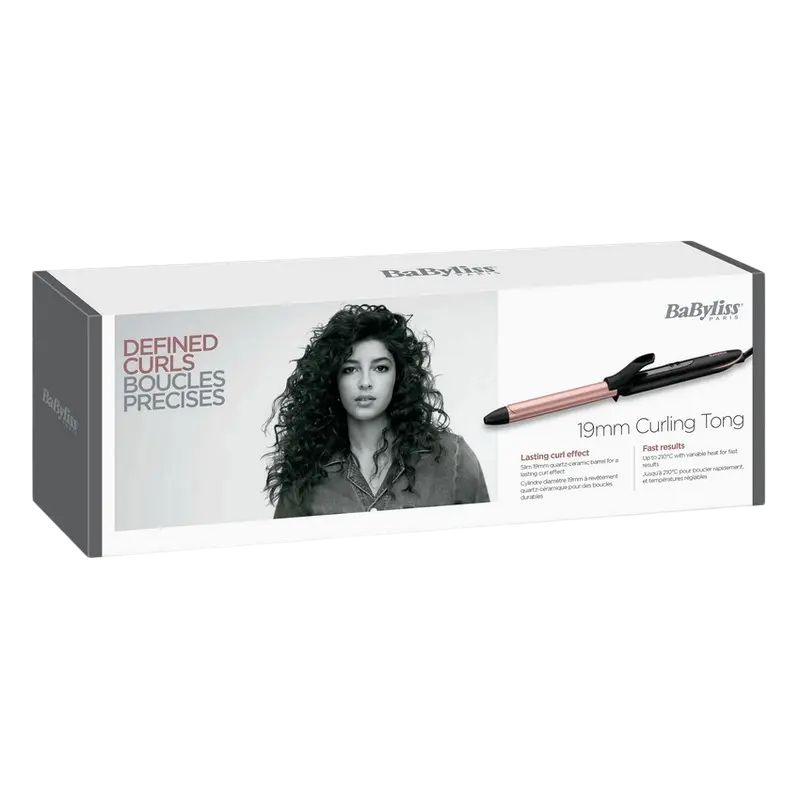 Щипцы для завивки волос BaByliss C450E Rose Quartz (19 мм, Кварц-керамика, 6 режимов, 160–210 °C) [5]