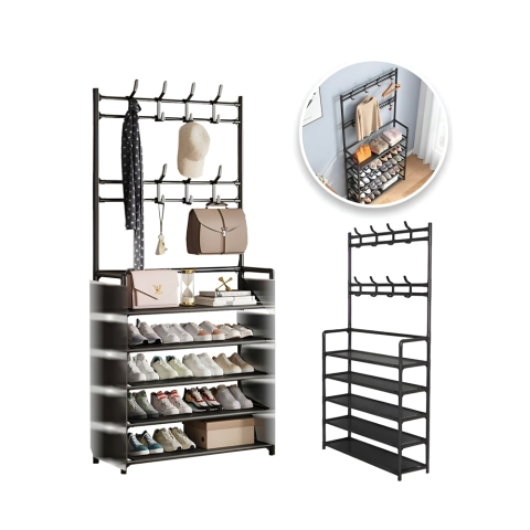 Organizator pantofi și accesorii 5 nivele – Negru [1]