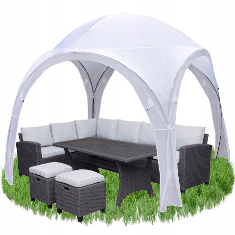 Pavilion de gradina/comercial, pliabil, Jumi, 320x320x250cm, Alb [2]
