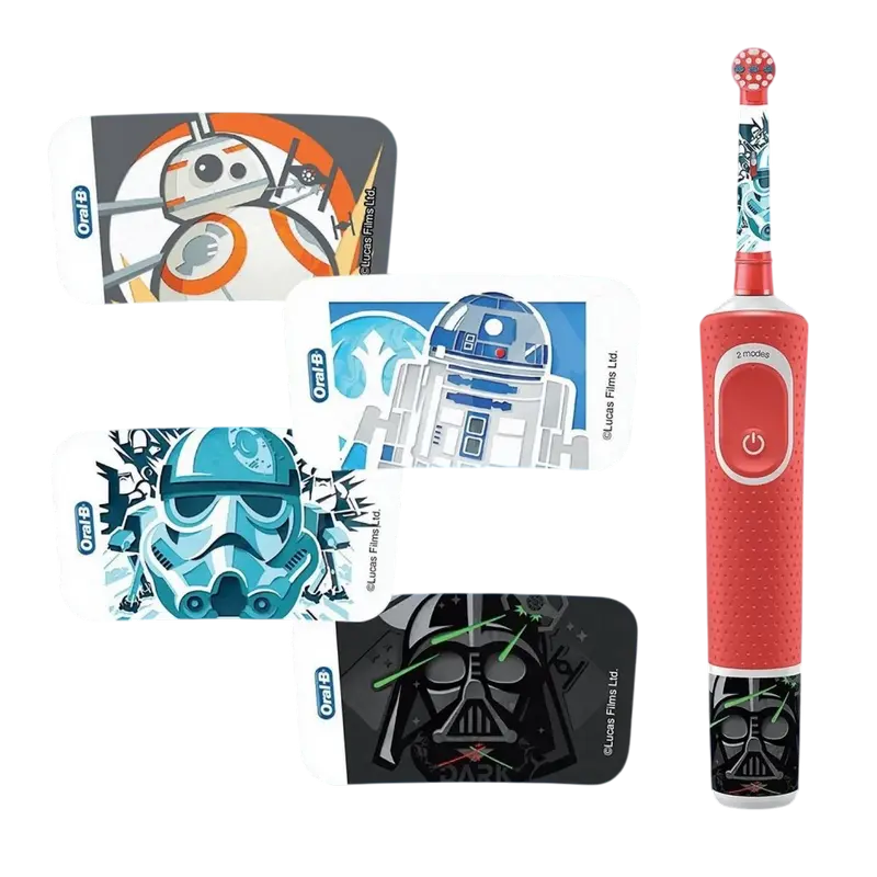 Электрическая зубная щётка Oral-B Vitality Kids D100 Star Wars Красная – Сила на стороне чистых зубов! [3]