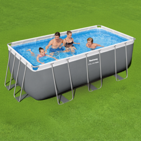 Piscină Bestway Power Steel 412x201x122 cm – 8124L, cadru metalic + pompă cu filtru și accesorii [1]