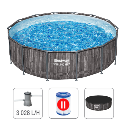 Бассейны с металлическим каркасом - Бассейн Bestway Steel Pro MAX 427×107 см – Лето, отдых и комфорт у вас дома