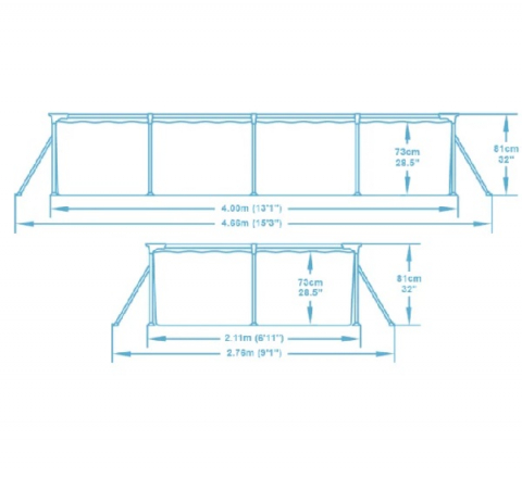 Piscina Carcas Metal Steel Pro 400x211x81cm, 5700L [2]