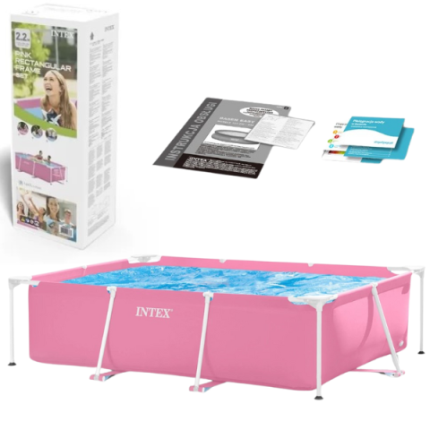 Piscina cu cadru Intex Pink Metal Frame 220×150×60 cm – soluția ideală pentru distracție în familie [4]