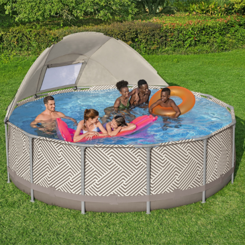 Piscină cu cadru metalic Bestway Steel Pro MAX 396×107 cm (11.133L) – relaxare completă în propria curte [1]