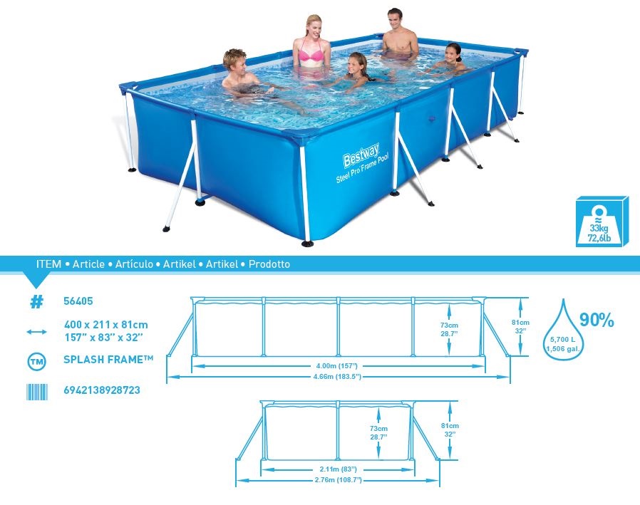 Piscină cu cadru metalic Bestway Steel Pro – Răcorire garantată în propria curte! [2]