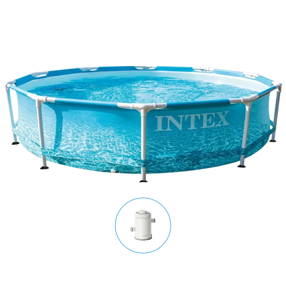 Piscine cu cadru metalic - Piscină cu cadru metalic Metal Frame Beachside INTEX (305x76 cm) – Oază de vacanță în curtea ta