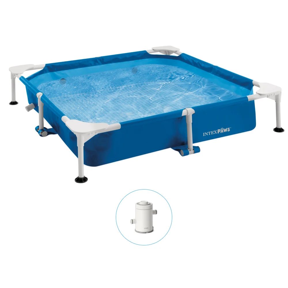 Piscine cu cadru metalic - Piscină cu cadru metalic Pet Pool Intex – Răsfățul suprem pentru prietenul tău patruped
