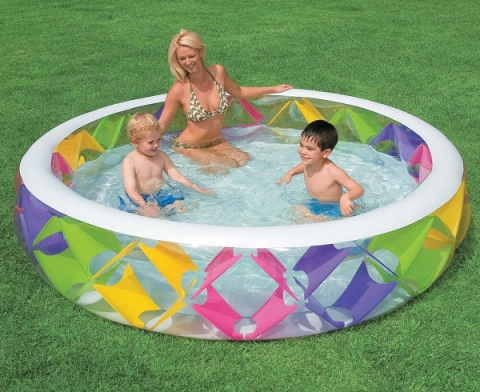 Bazine Gonflabile - Piscină gonflabilă de familie cu fund gonflabil 229x56 cm, 840 L, 6+