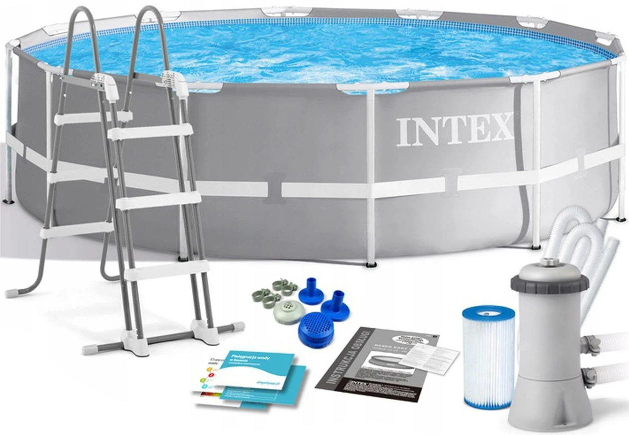 Piscine cu cadru metalic - Piscină INTEX PRISM FRAME PREMIUM 366×99 cm, 8.592L, Cadru Metalic