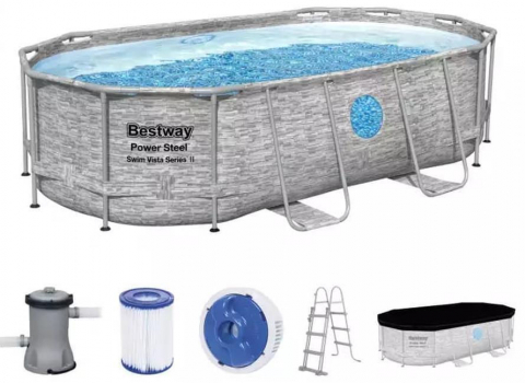 Piscina Power Steel 427x250x100cm, 7250L, carcas metal [0]