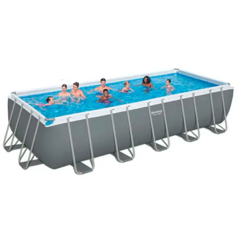 Piscină dreptunghiulară Bestway Power Steel 640x274x132 cm – 19281L, cu pompă, husă și scară incluse [13]