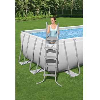 Piscină dreptunghiulară Bestway Power Steel 640x274x132 cm – 19281L, cu pompă, husă și scară incluse [4]