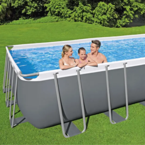 Piscină dreptunghiulară Bestway Power Steel 640x274x132 cm – 19281L, cu pompă, husă și scară incluse [7]