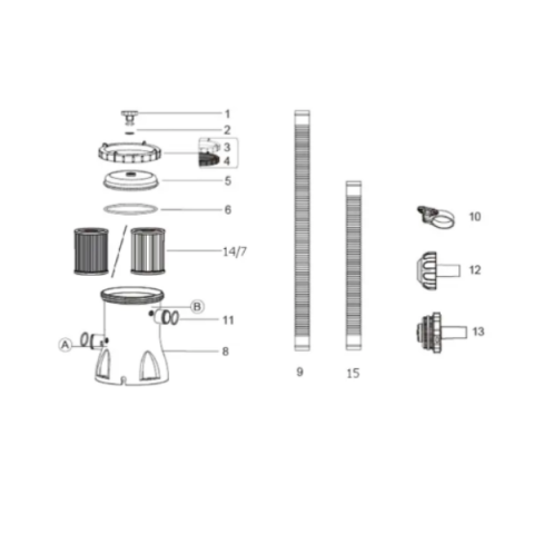 Bestway Piscină Power Steel Oval 427x250x100 cm, 7250L, cu cadru metalic + pompă 2006 L/oră, scară [8]