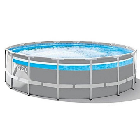 Piscină INTEX PRISM FRAME CLEARVIEW 488×122 cm, 19.156L, Cadru Metalic cu Fereastră Panoramică [4]