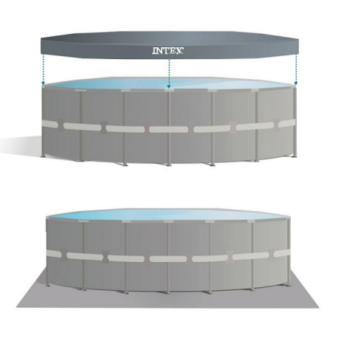 Piscină INTEX PRISM FRAME CLEARVIEW 488×122 cm, 19.156L, Cadru Metalic cu Fereastră Panoramică [5]