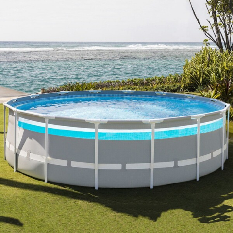 Piscină INTEX PRISM FRAME CLEARVIEW 488×122 cm, 19.156L, Cadru Metalic cu Fereastră Panoramică [3]