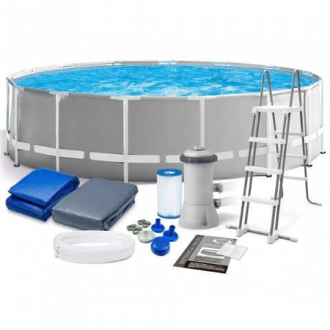Piscină INTEX PRISM FRAME PREMIUM 457x122 cm, 16.805L, Cadru Metalic [3]