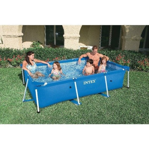 Piscină INTEX Rectangular Frame 220x150x60 cm – Compactă, sigură și ușor de instalat [1]