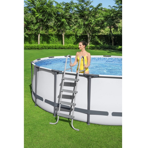 Bestway Piscină STEEL PRO MAX 366x122 cm, 10250L, cadru metalic, cu pompă, scară și prelată [1]