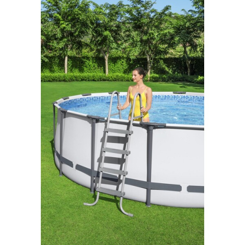 Bestway Piscină STEEL PRO MAX 427x122 cm, 15232L, cadru metalic, cu pompă, scară și prelată [1]