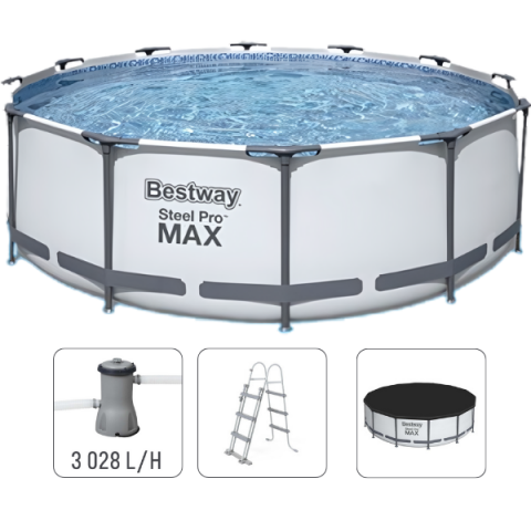 Piscina Steel Pro Max 457x122cm, 16015L, carcas metal [0]