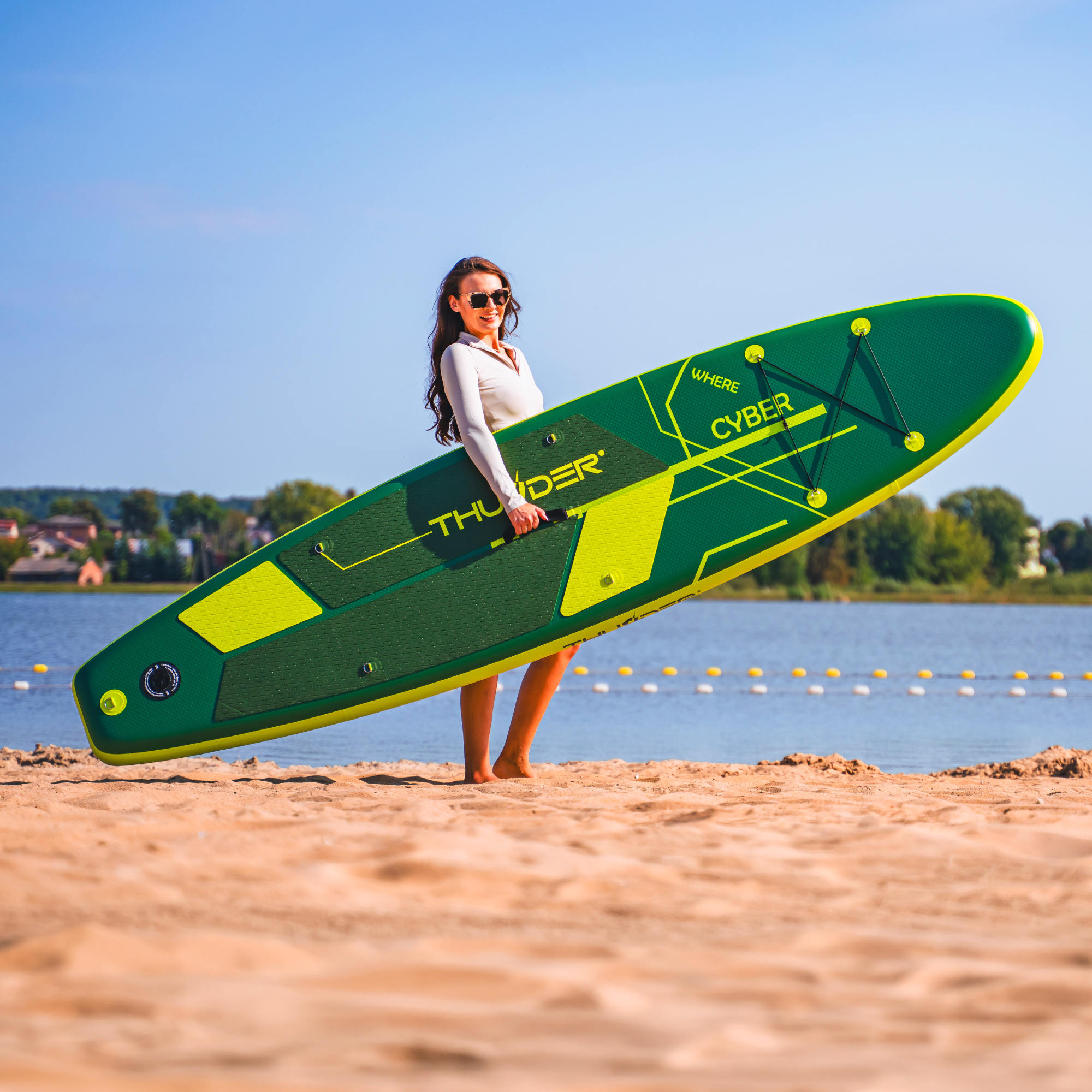 Placi SUP - Надувная SUP-доска THUNDER CYBER 320 см – Универсальность 2-в-1 для водных приключений