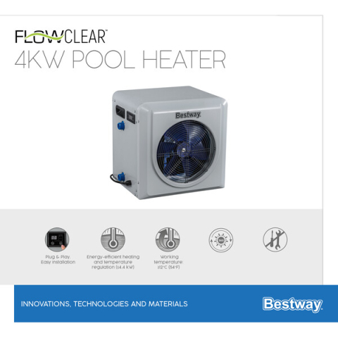 Pompă de căldură Bestway pentru încălzirea apei în piscine până la 30 m³, 4.4 kW [2]