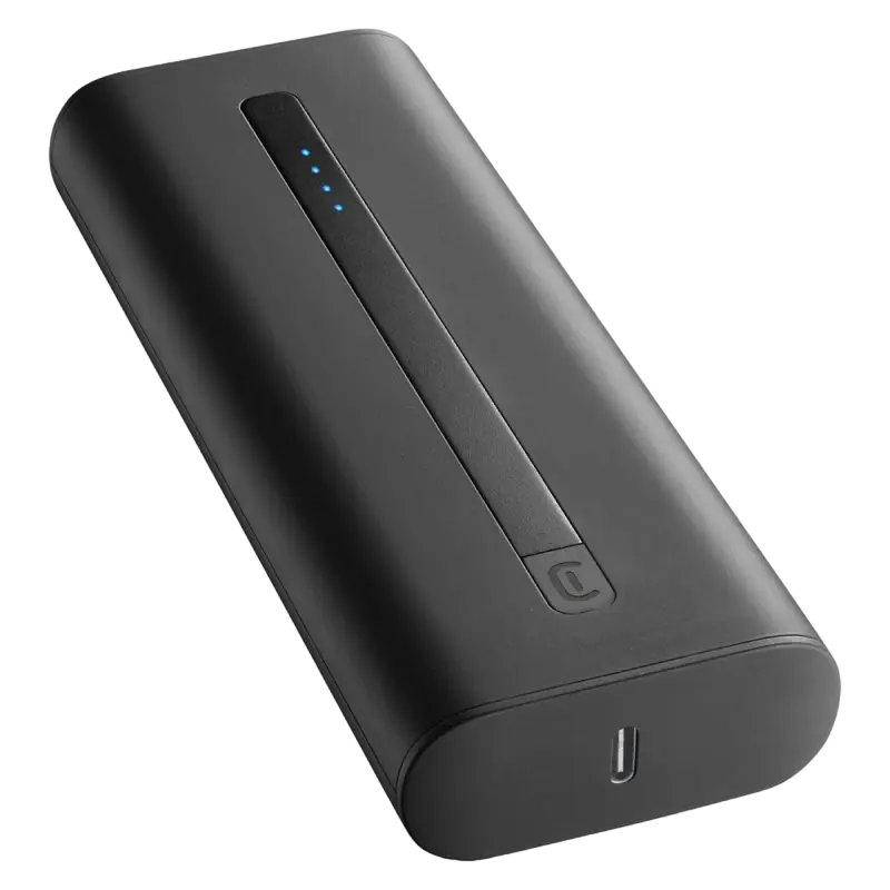 Cu fir - Power Bank Cellularline 20000mAh, PD Thunder, Negru