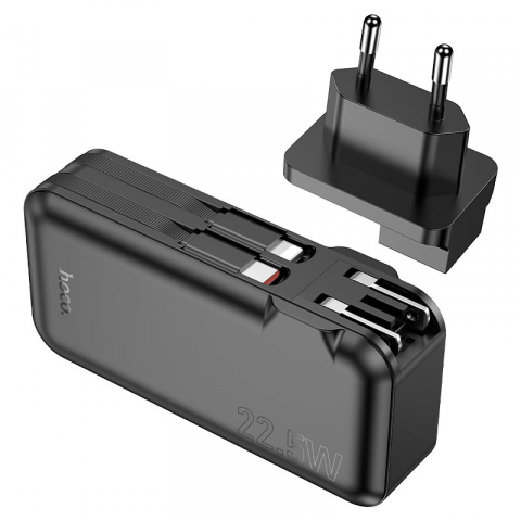 Cu fir - Power Bank J126 Travel 22.5W, Complet Compatibil cu Cablu (US/EU), 10000mAh